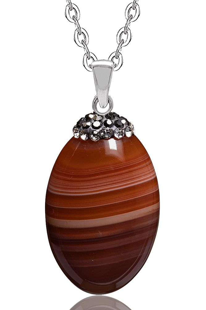 Sertifikalı Aaa Kalite Zirkon Taşlı Karnelyan Karneol Akik Doğal Taş Kolye