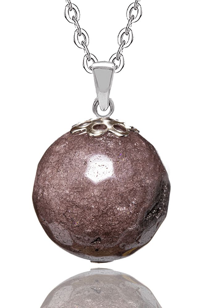 Sertifikalı Fasetli Doğal Bronzit Doğal Taş Kolye