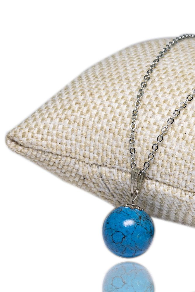 Sertifikalı Doğal Turkuaz Taşı Kolye