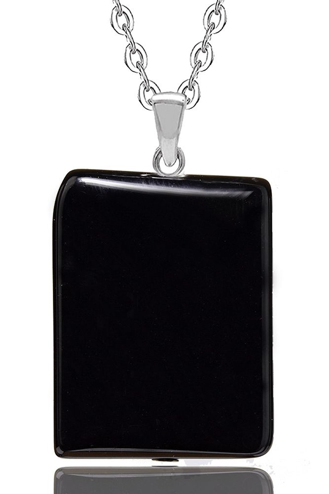 Sertifikalı Aaa Kalite Doğal Siyah Obsidyen Taşı Kolye