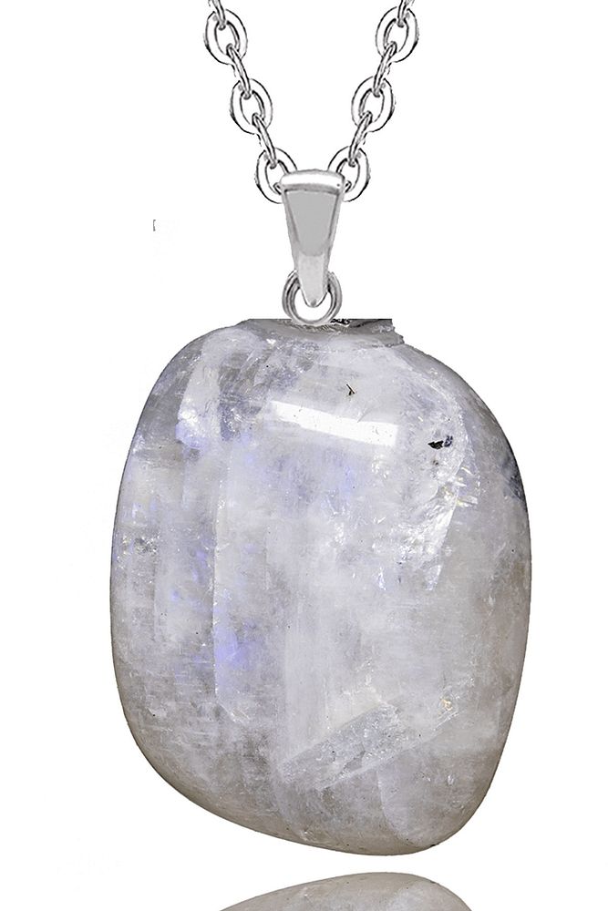 Sertifikalı Gerçek Yansımalı Doğal Ay Taşı Kolye