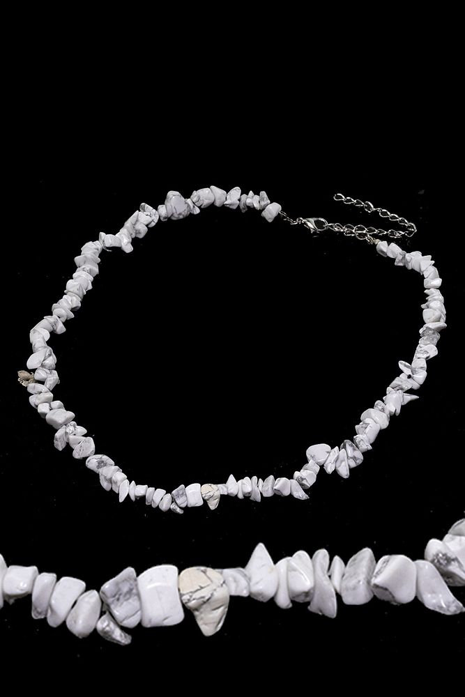 Sertifikalı Doğal Havlit Kırık Taşlı Kolye