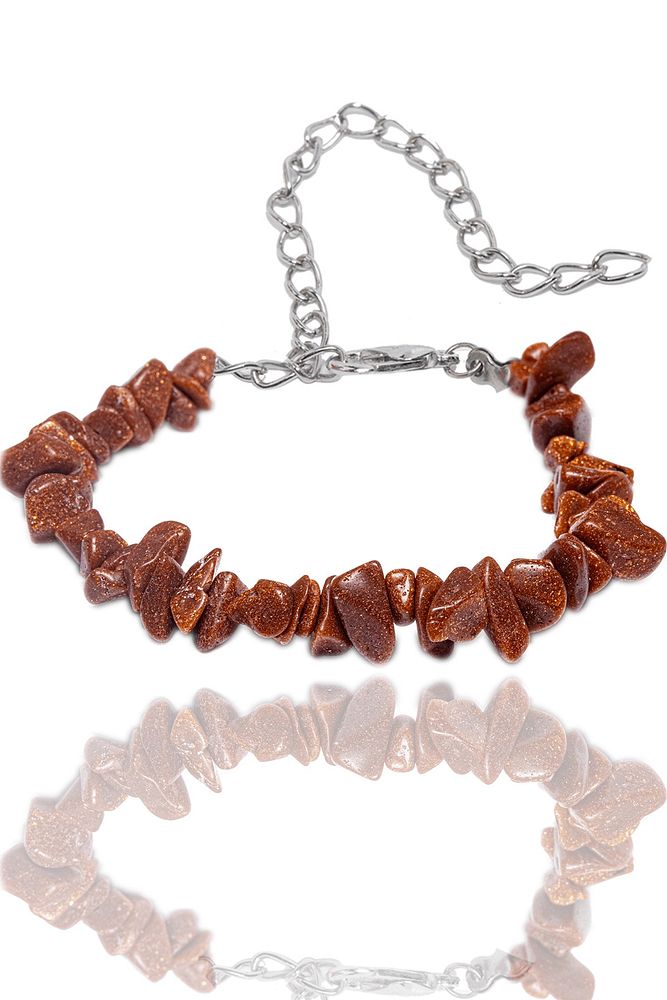 Sertifikalı Kahverengi Yıldız Kırık Doğal Taşlı Bileklik 1.kalite (BREZİLYA)