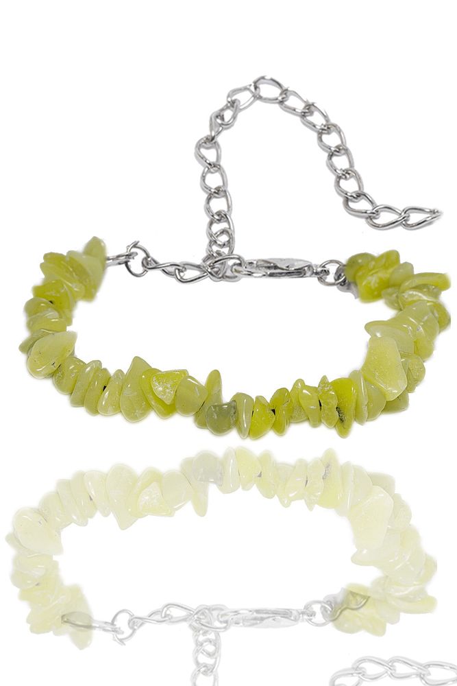 Sertifikalı Zebercet Peridot Taşı Kırık Doğal Taşlı Bileklik 1.kalite (RUSYA)