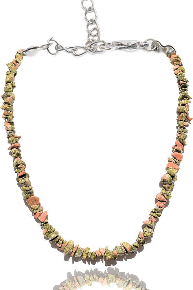 Sertifikalı Doğal Unakit Kırık Taşlı Kolye