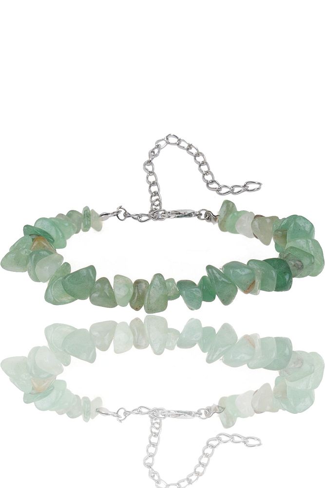 Sertifikalı Aventurin Kırık Doğal Taşlı Bileklik 1.kalite (HİNDİSTAN)