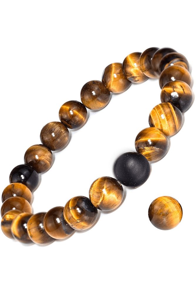 Sertifikalı Doğal Kaplan Gözü Oniks Taşı Bileklik (aaa Kalite)