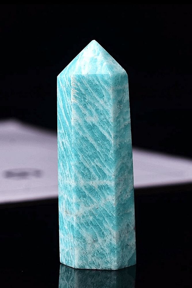 Sertifikalı 1.kalite Doğal Amazonit Doğal Taş Piramit Kazık Obelisk Parça