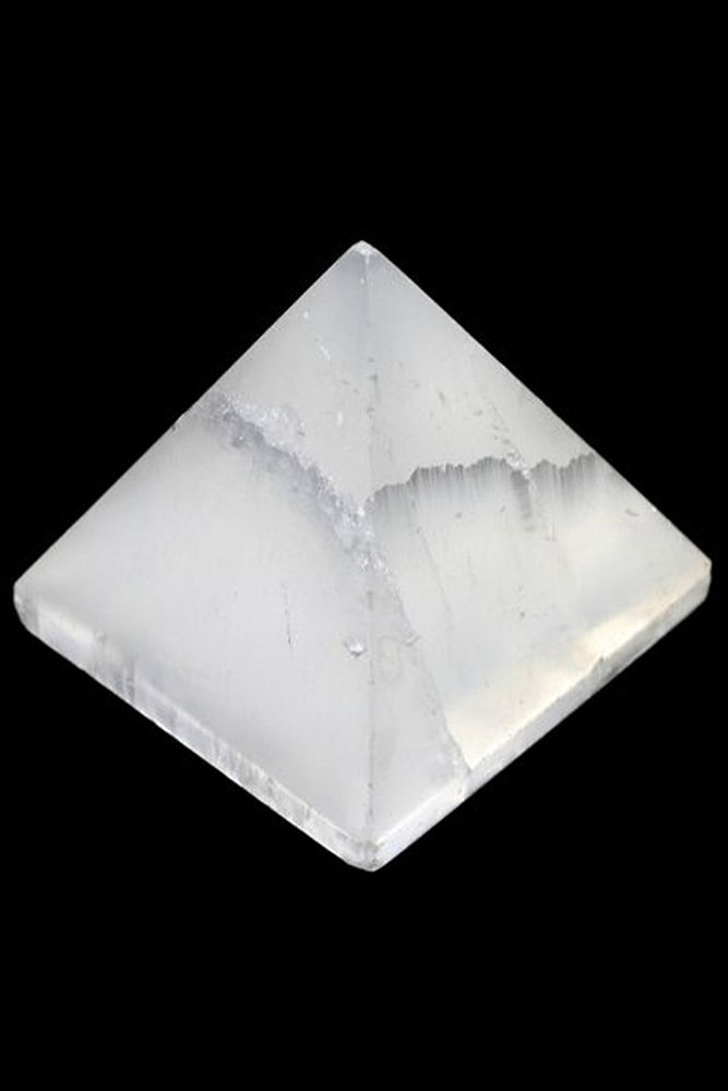 Sertifikalı İri Boy Selenit Taşı Doğal Taş Piramit (7 Cm) 232gr