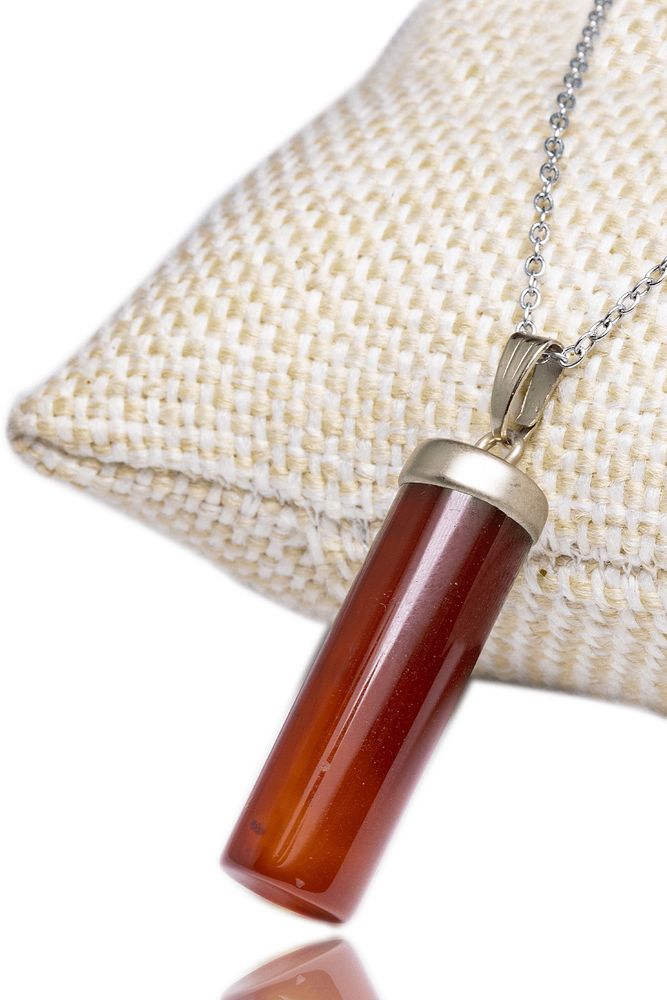 Sertifikalı Aaa Kalite Doğal Yemen Akik Taşı Kolye