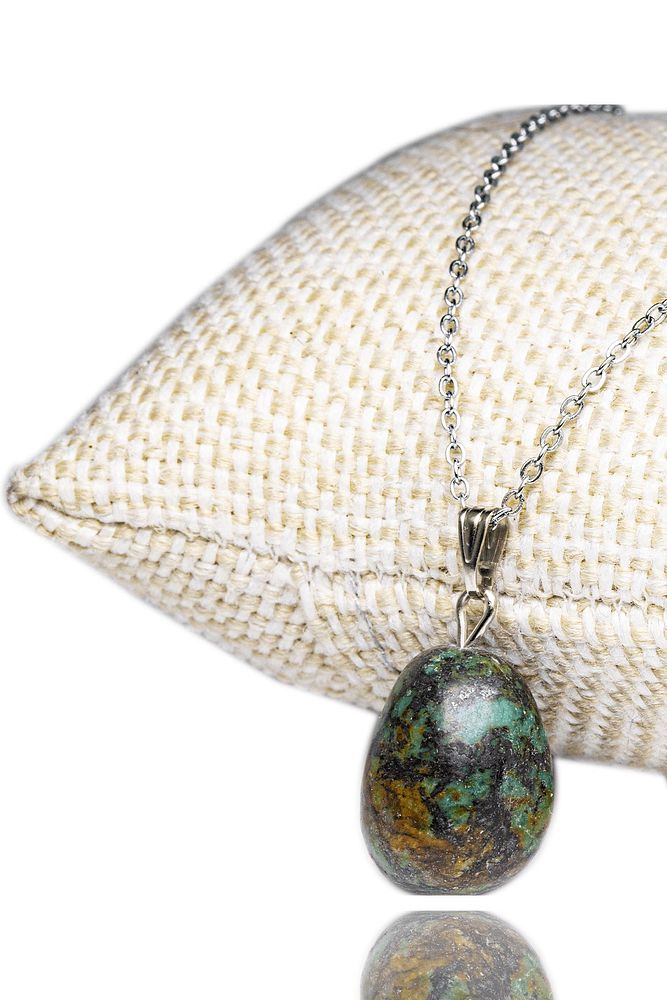 Sertifikalı Doğal Afrika Turkuaz Taşı Kolye