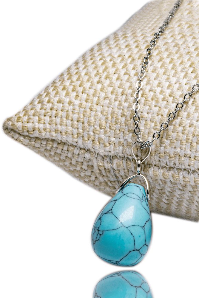 Sertifikalı Doğal Firuze Taşı Kolye (gümüş Aparatlı)