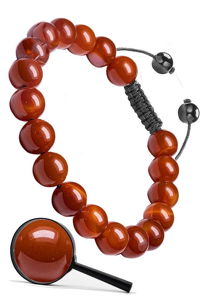 Sertifikalı Aaa Kalite Doğal Kızıl Yemen Akik Taşı Bileklik