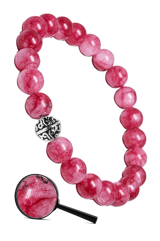 Sertifikalı Gümüş Aparatlı Doğal Çilek Kuvars Taşı Bileklik