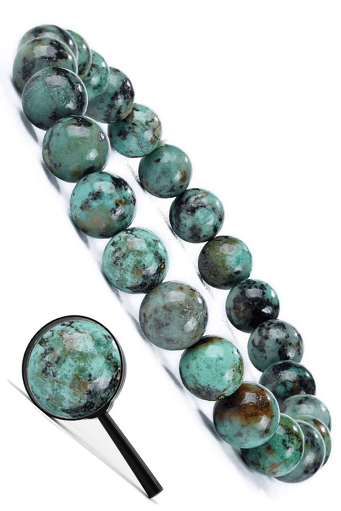Sertifikalı Aaa Kalite Doğal Afrika Turkuaz Taşı Bileklik