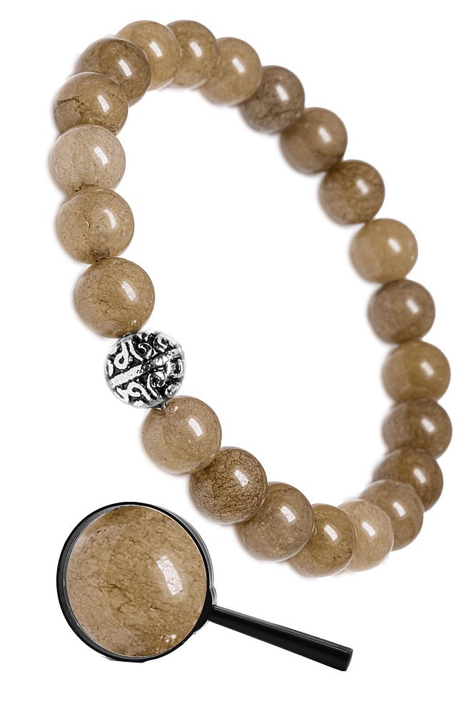 Sertifikalı Gümüş Aparatlı Doğal Bronzit Taşı Bileklik