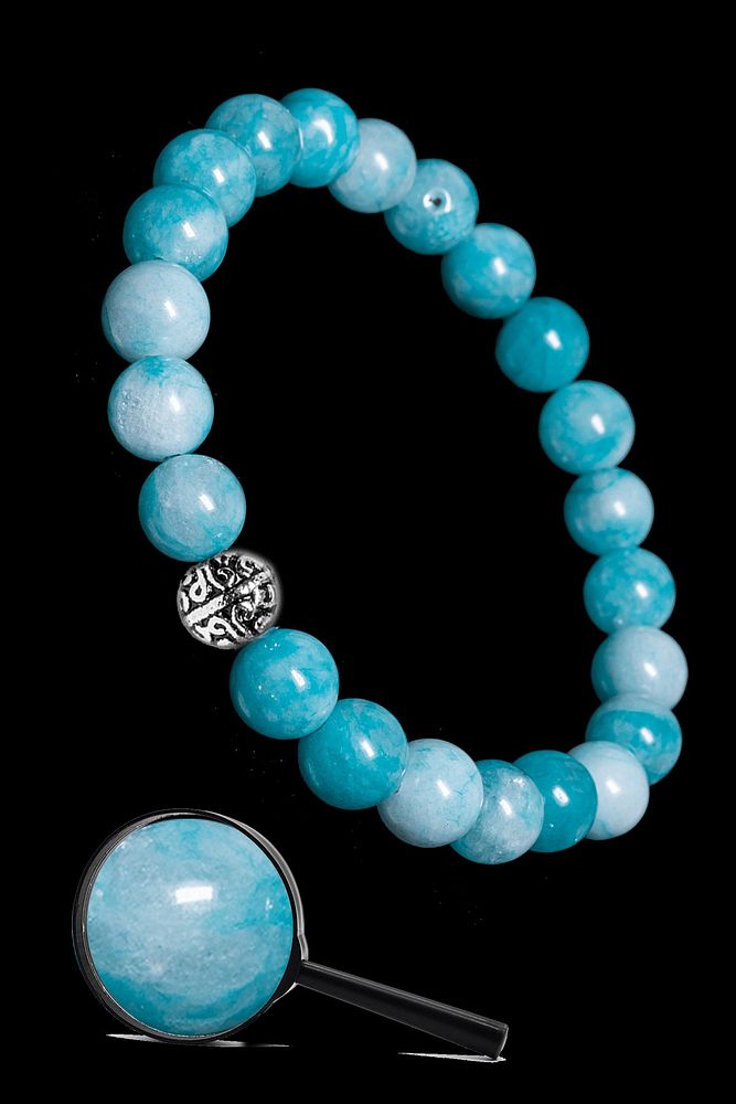Sertifikalı Gümüş Aparatlı Doğal Amazonit Taşı Bileklik