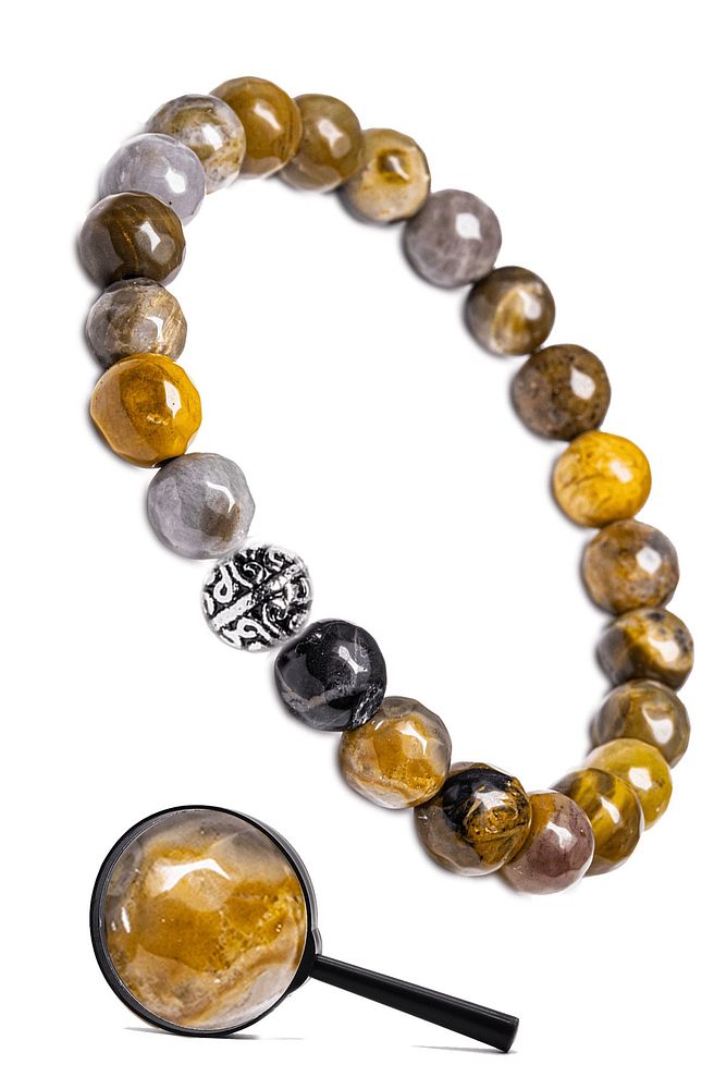 Sertifikalı Gümüş Aparatlı Fasetli Doğal Renkli Jasper Taşı Bileklik