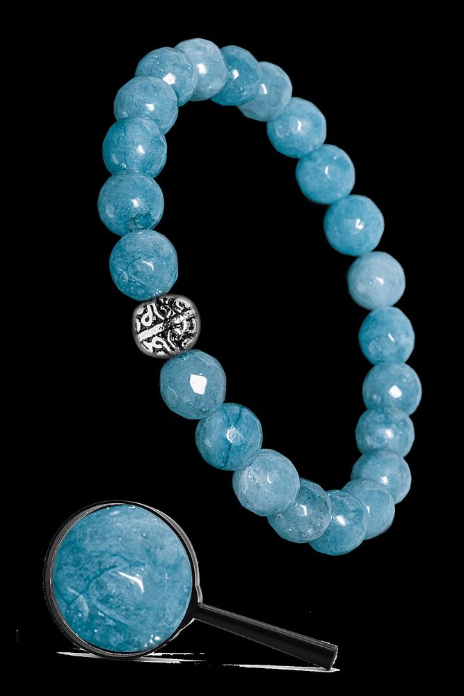 Sertifikalı Gümüş Aparatlı Fasetli Doğal Akuamarin Taşı Bileklik