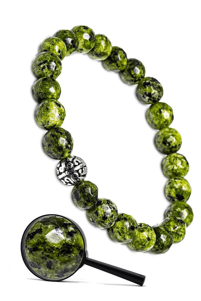 Sertifikalı A+ Gümüş Aparatlı Fasetli Doğal Yeşim Taşı Bileklik