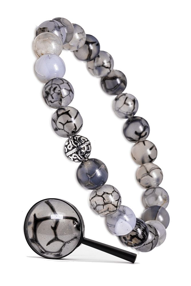 Sertifikalı Gümüş Aparatlı Doğal Çizgili Akik Taşı Bileklik