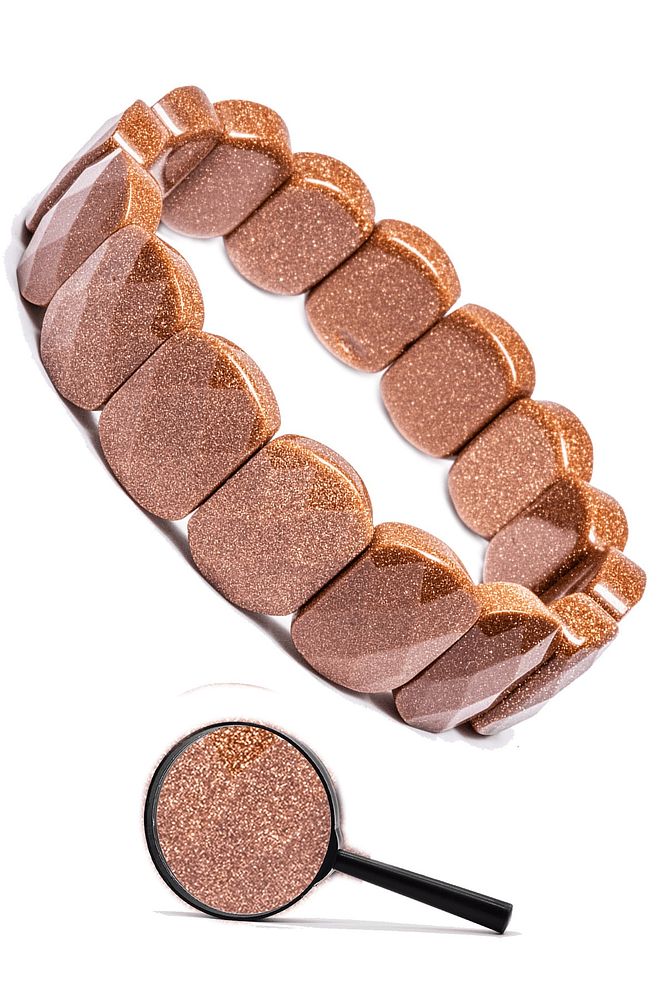 Sertifikalı Kahverengi Yıldız Taşı Doğal Taş Rolex Bileklik