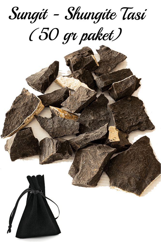 Sertifikalı Ham Doğal Şungit - Shungite Taşı Kütle (50 GR)