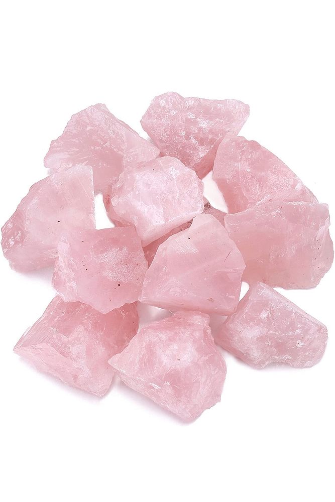 Sertifikalı Ham Işlenmemiş Doğal Pembe Kuvars Taşı Kütle (4-5 Cm)