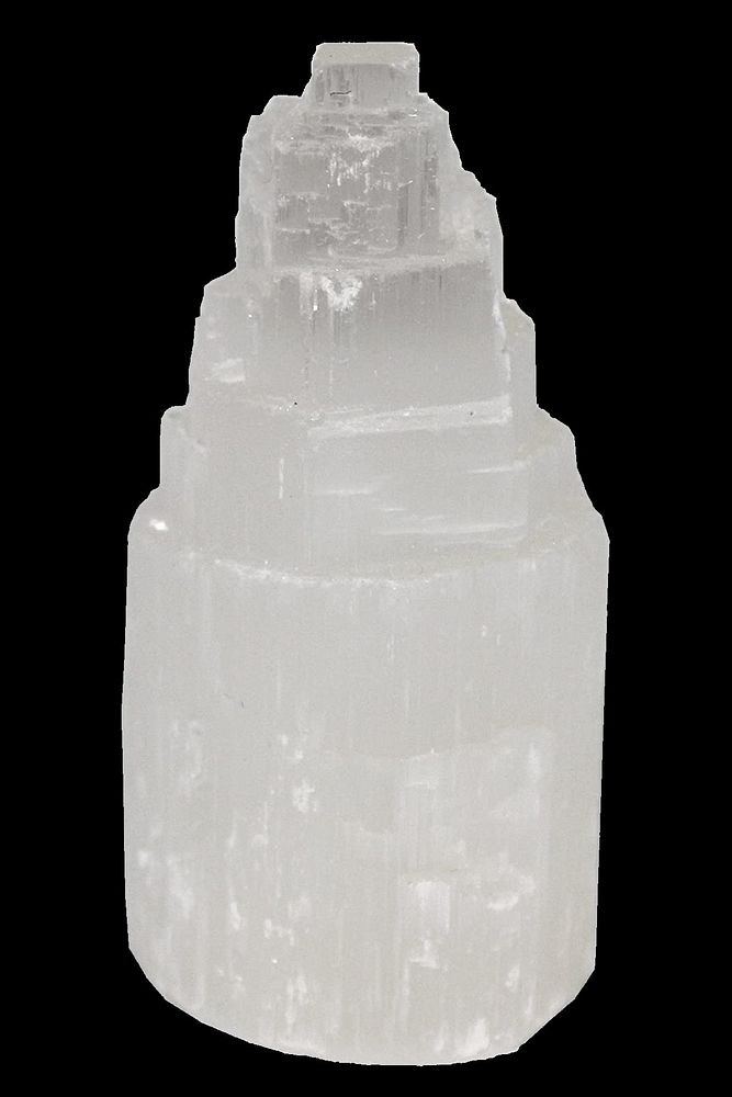 Sertifikalı Doğal Selenit Taşı Doğal Taş Kule Parça (6 Cm)