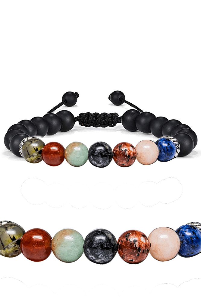 Sertifikalı Öğrenci Bilekliği Akik Kalsit Amazonit Labradorit Mercan Lapis Doğal Taş Bileklik