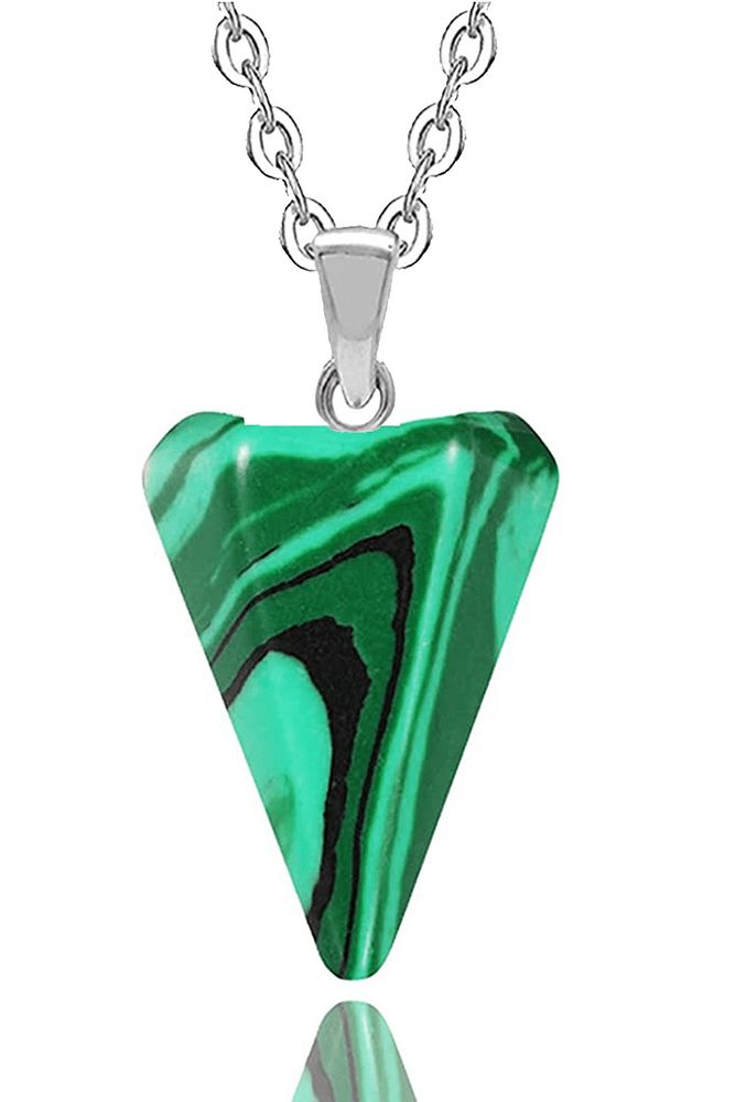 Sertifikalı Doğal Malahit Taşı Doğal Taş Pandül Kolye