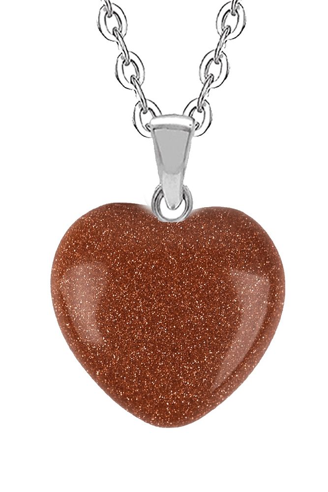 Sertifikalı Kalp Model Gerçek Kahverengi Yıldız Taşı Kolye