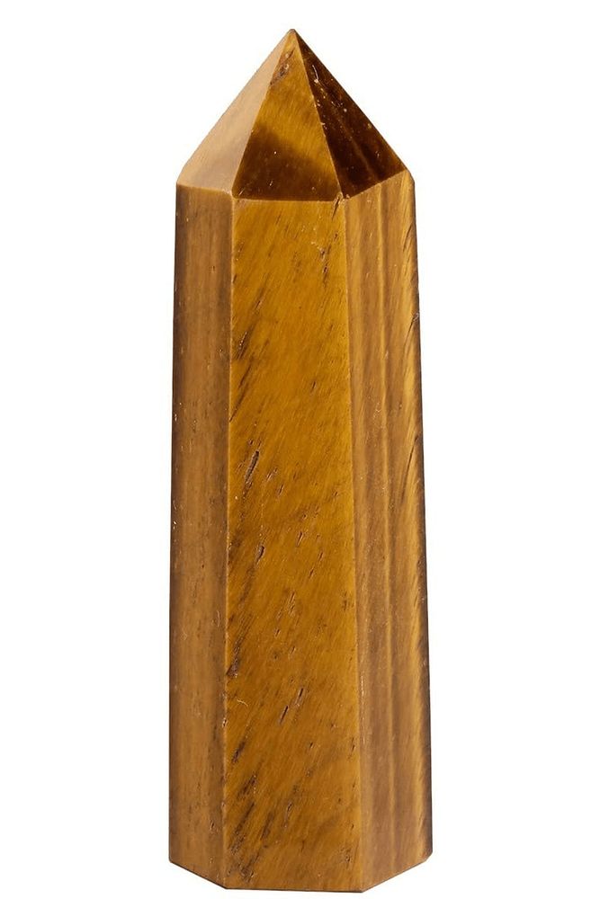 Sertifikalı 1.kalite Doğal Kaplan Gözü Taşı Piramit Kazık Obelisk Parça