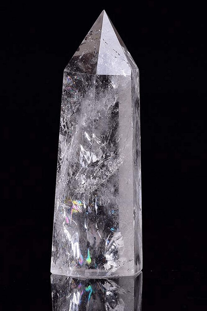 Sertifikalı 1.kalite Doğal Kristal Kuvars Taşı Piramit Kazık Obelisk Parça