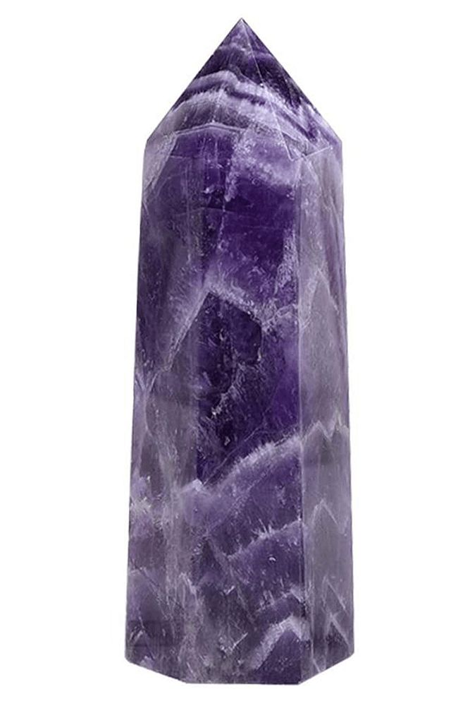 Sertifikalı 1.kalite Doğal Ametist Taşı Piramit Kazık Obelisk Parça
