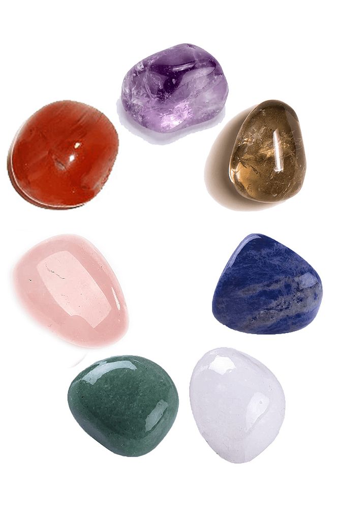 Sertifikalı 7'li Doğal Taş Kütle Çakra Seti