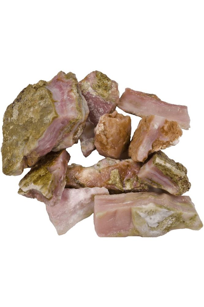 Sertifikalı Ham Afrika Pembe Opal Taşı Parça Doğal Taş Kütle