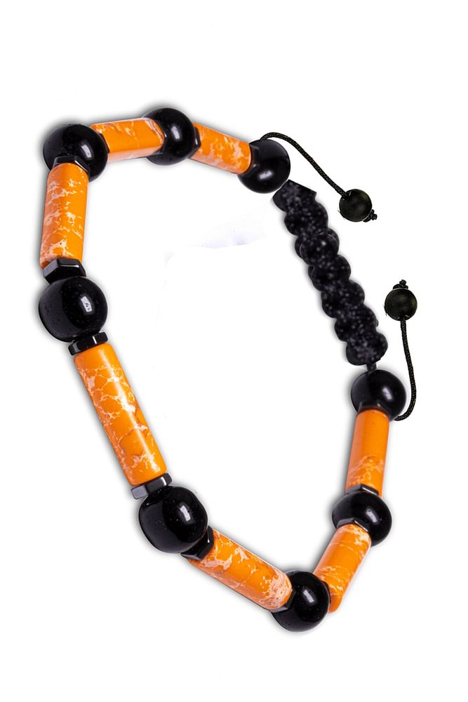 Sertifikalı Doğal Turuncu Varisit Hematit Oniks Taşı Bileklik