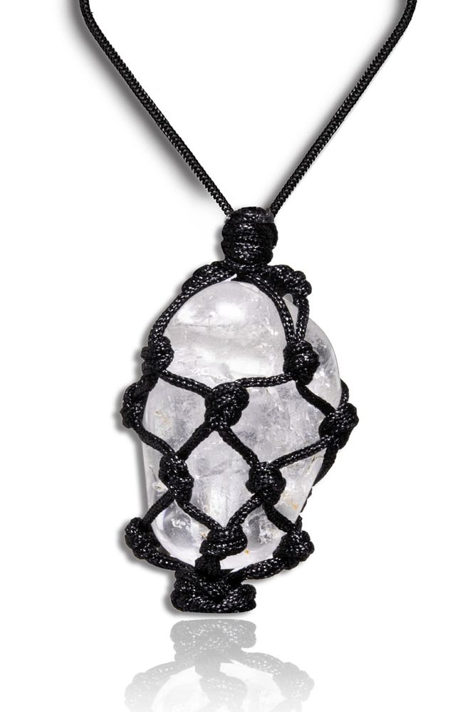 Sertifikalı Ayarlanabilir Doğal Kristal Kuvars Taşı Kolye - 1.kalite