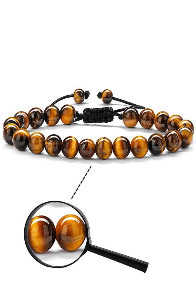 Sertifikalı Yüksek Kalite Doğal Kaplan Gözü Taşı Bileklik