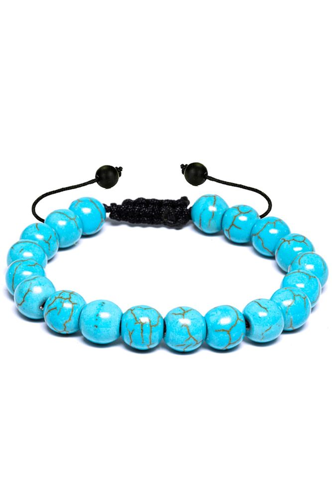 Sertifikalı Doğal Turkuaz Firuze Taşı Doğal Taş Bileklik