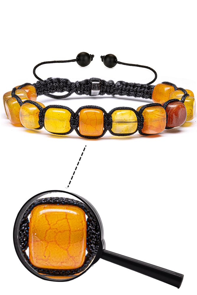 Sertifikalı Yüksek Kalite Doğal Turuncu Akik Taşı Bileklik