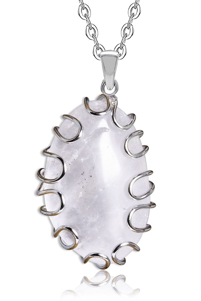 Sertifikalı Yüksek Kalite El Örmesi Kristal Kuvars Taşı Doğal Taş Kolye