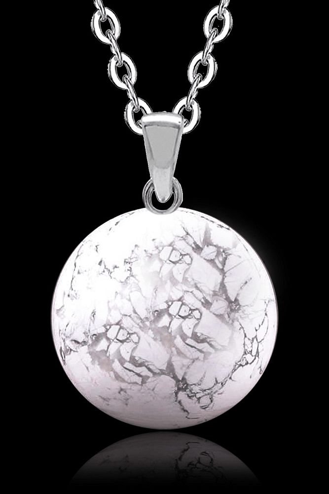 Yuvarlak Doğal Havlit Taşı Kolye