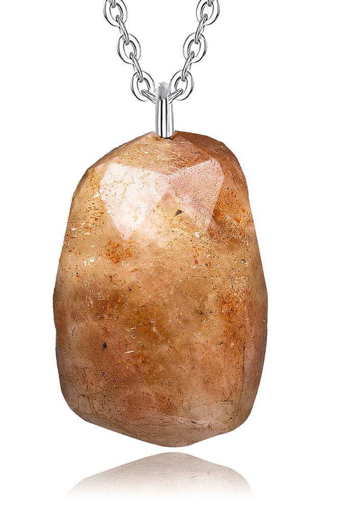 Sertifikalı Ham Yüksek Kalite Sitrin Taşı Kolye Para Taşı