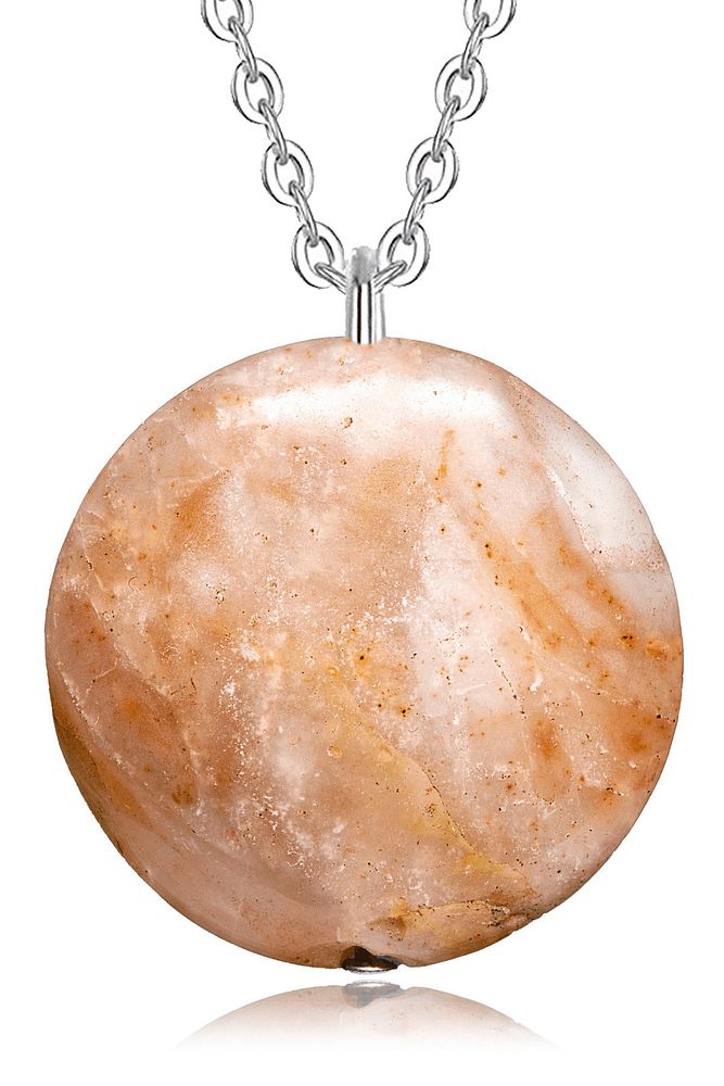 Sertifikalı Yüksek Kalite Para Taşı Doğal Sitrin Taşı Kolye