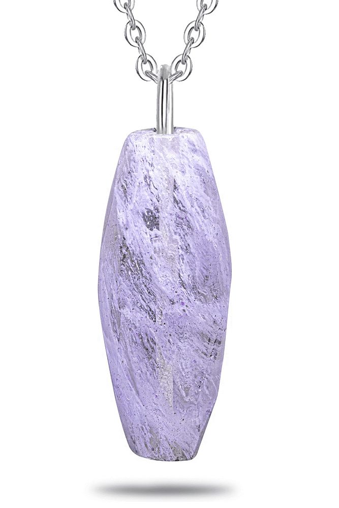 Sertifikalı Damarlı Doğal Kristal Kuvars Taşı Kolye