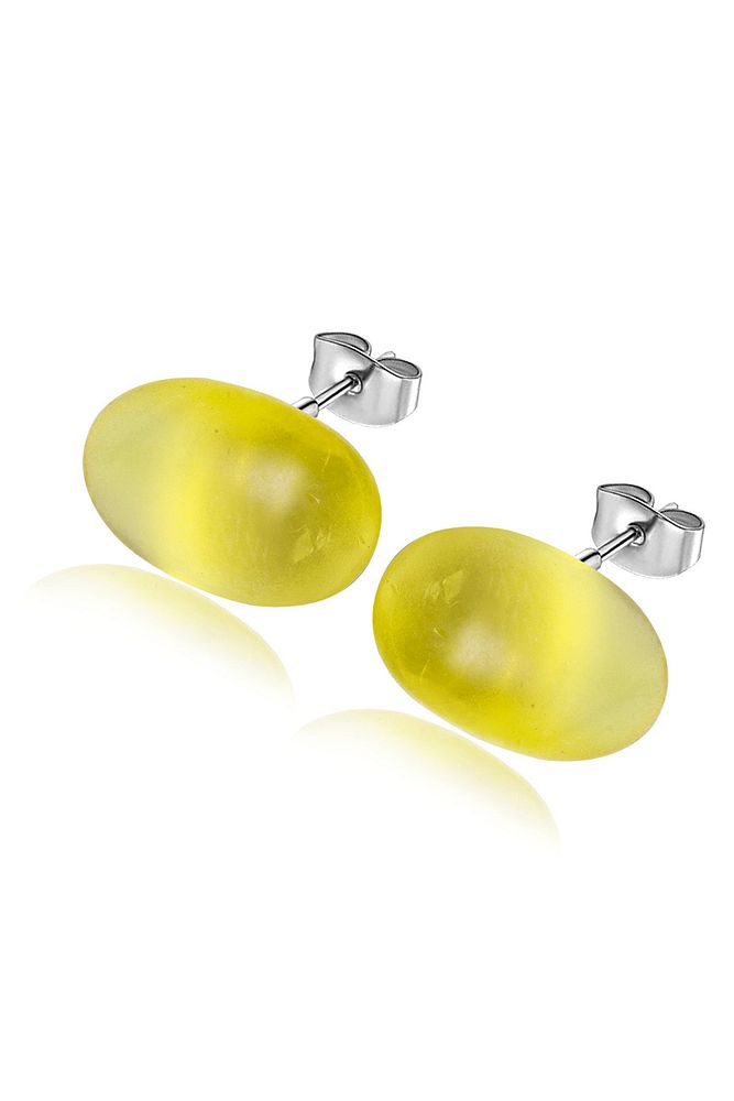 Sertifikalı Kadın Doğal Damla Kehribar Küpe