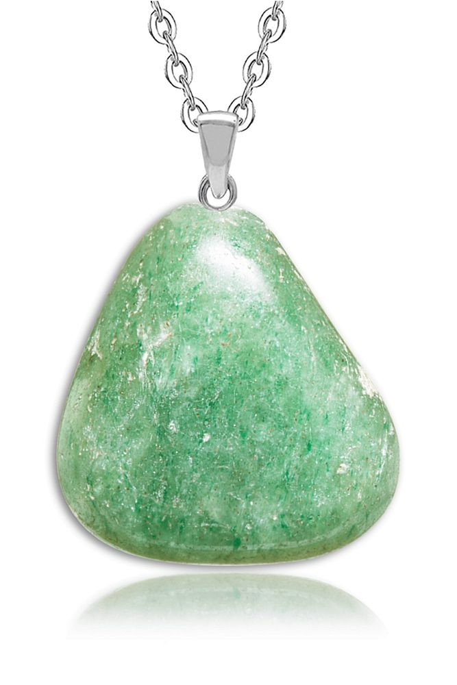Sertifikalı Ham Işlenmemiş Şekilsiz Doğal Aventurin Taşı Kolye