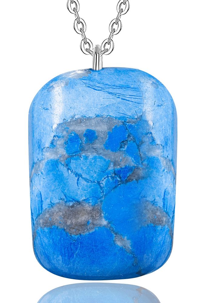 Sertifikalı Ham Işlenmemiş Şekilsiz Doğal Firuze Turkuaz Taşı Kolye